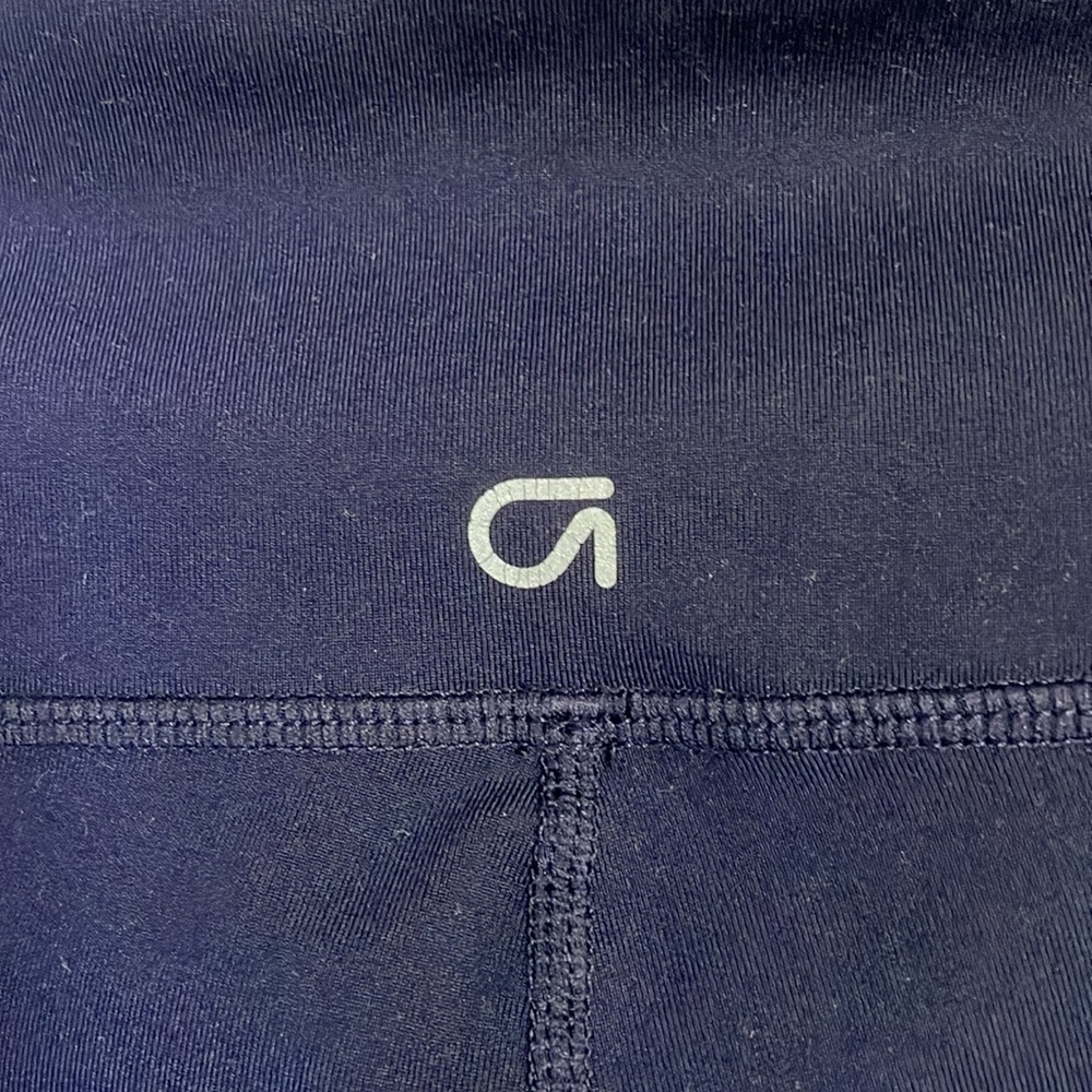GapFit Sport Compression Colorblock 7/8 Leggings Women's Size Small Navy & Blue - Picture 6 of 7
